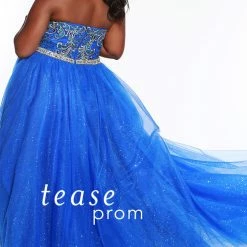 In Stock Tease Prom 1801 Size 24 Long Glitter Ball Gown Prom Dress Plus Size Formal