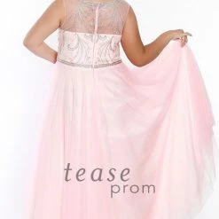 In Stock Ballgown Dresses Tease Prom TE1810 Blush Size 18 Prom Dress Pageant Gown