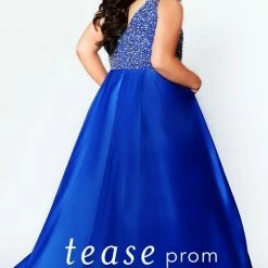 In Stock Ballgown Dresses Tease Prom By Sydney's Closet TE1947 Sapphire Size 16 Prom Dress Pageant Gown
