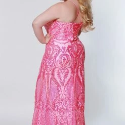 Sydney Tease Prom TE2205 Long Fitted Sequin Plus Size Prom Dress Formal Gown Corset