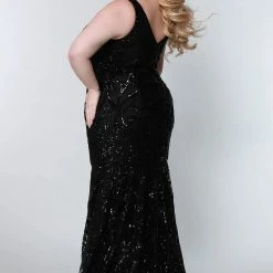 In Stock Mermaid Dresses Sydneys Closet TE2220 Size 14 Long Fitted Plus Size Sequin Prom Dress Pageant Gown Formal
