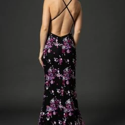 Nina Canacci 3176 Long Straight Beaded Prom Pageant Gown