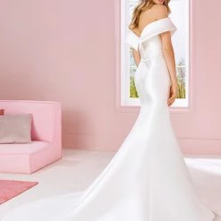 White One Bridal Mermaid Dresses White One TINA Bridal Pronovias Wedding Dress Mikado Mermaid Off Shoulder Sleeve 7 White One Bridal Mermaid Dresses White One TINA Bridal Pronovias Wedding Dress Mikado Mermaid Off Shoulder Sleeve