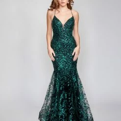 Nina Canacci 9123 Long Mermaid Prom Pageant Gown Mermaid Dresses