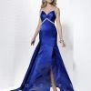 In Stock Tiffany Exclusive Prom Dress 46834 Royal Size 10 Pageant Gown Satin Crystal Strap