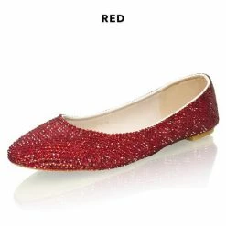 Marc Defang TIFFANY AB CRYSTAL Ballet Flat Pageant Shoe Prom Formal Shoes