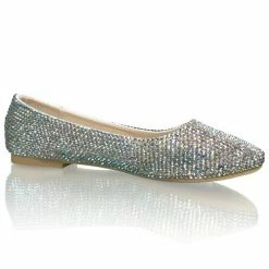 Marc Defang TIFFANY AB CRYSTAL Ballet Flat Pageant Shoe Prom Formal Shoes
