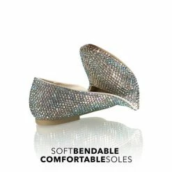 Marc Defang TIFFANY AB CRYSTAL Ballet Flat Pageant Shoe Prom Formal Shoes