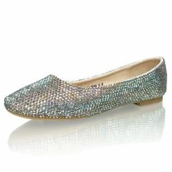 Marc Defang TIFFANY AB CRYSTAL Ballet Flat Pageant Shoe Prom Formal Shoes
