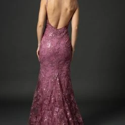 In Stock Mermaid Dresses Nina Canacci 6556 Size 8 Long Mermaid Prom Pageant Gown Sheer Lace Corset Dress Train