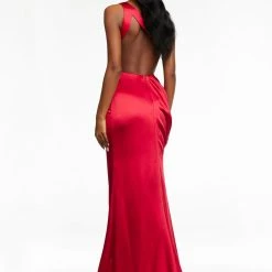 Ashleylauren Ashley Lauren 11164 One Shoulder Evening Gown With Draping