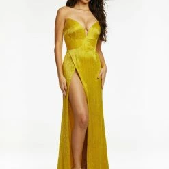 Ashleylauren Ashley Lauren 11156 Strapless Liquid Beaded Pageant Gown With Slit Evening Dress 21 Ashleylauren Ashley Lauren 11156 Strapless Liquid Beaded Pageant Gown With Slit Evening Dress