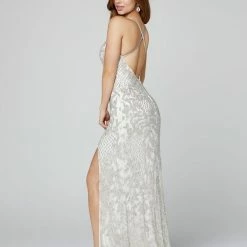 In Stock Primavera Couture 3214 Size 6 Beaded Prom Dress Lilac Side Slit Long Formal Evening Gown 104 In Stock Primavera Couture 3214 Size 6 Beaded Prom Dress Lilac Side Slit Long Formal Evening Gown