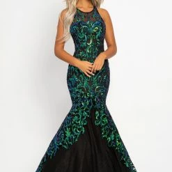 In Stock Mermaid Dresses Johnathan Kayne 2215 Sz 20 Sequin Mermaid Prom Dress Pageant Gown Evening Dress