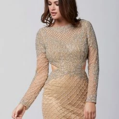 Discontinued Primavera Couture 3307 Long Sleeve Short Homecoming Dress