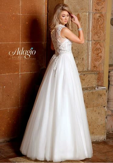 In Stock Adagio Bridal W 9312 Size 18 Sheer Bodice Crystal Wedding Dress High Neck Ballgown 4 In Stock Adagio Bridal W 9312 Size 18 Sheer Bodice Crystal Wedding Dress High Neck Ballgown