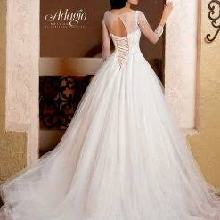 Ballgown Dresses Adagio Bridal W9314 Beaded Shimmer Tulle Bridal Gown Wedding Dress Ballgown 9314