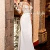 In Stock Adagio Bridal W9316 Ivory Size 10, 14, 20 Fitted Lace And Matte Satin Bridal Gown