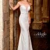In Stock Backless Dresses Adagio Bridal W9317 Size 4 Ivory Sheer Off The Shoulder Straps Bridal Gown