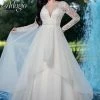 Adagio Bridal W9360 Long Embellished Sleeves Wedding Dress Bridal Ball Gown 9360