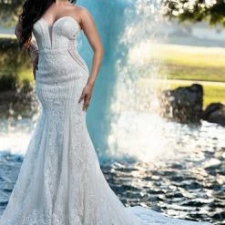 Adagio Bridal W9361 Strapless Beaded Lace Mermaid Wedding Dress Bridal Gown 9361 Mermaid Dresses