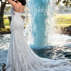 Adagio Bridal W9361 Strapless Beaded Lace Mermaid Wedding Dress Bridal Gown 9361 Mermaid Dresses