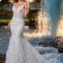 Adagio Bridal W9365 Beaded Lace Mermaid Wedding Dress Bridal Gown 9365