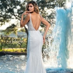 Adagio Bridal W9367 Fitted Lace Wedding Dress Bridal Gown Detachable Overskirt 9367