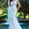 Mermaid Dresses Adagio Bridal W9376 Sequin Applique Tulle Wedding Dress Bridal Gown Cap Sleeves 9376
