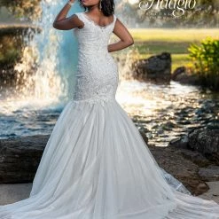 Mermaid Dresses Adagio Bridal W9378 Lace Mermaid Wedding Dress Bridal Gown Off The Shoulder 9378