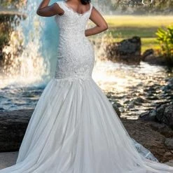 Mermaid Dresses Adagio Bridal W9378 Lace Mermaid Wedding Dress Bridal Gown Off The Shoulder 9378