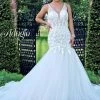 Adagio Bridal W9380 Beaded Lace Fit And Flare Wedding Dress Bridal Gown Tulle Train 9380 Mermaid Dresses