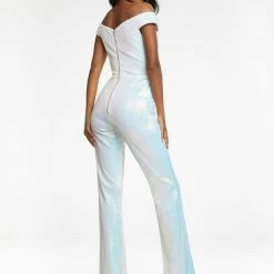Ashleylauren Jumpsuits & Rompers Ashley Lauren 11111 Off The Shoulder Sequin Jumpsuit