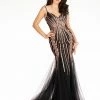 Abby Paris 90107 Long Fitted Mermaid Prom Dress Sheer Embellished Pageant Gown