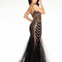 In Stock Mermaid Dresses Abby Paris 90107 Size 4, 12 Long Fitted Mermaid Prom Dress Sheer Embellished Pageant Gown