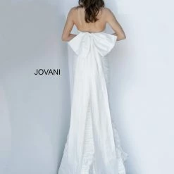 Jovani Bridal Jovani 02035 Sweetheart Neckline Mermaid Wedding Dress With Bow Mermaid Dresses