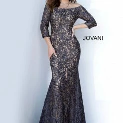 Jovani 2900 Off The Shoulder Lace Mermaid Evening Gown Mermaid Dresses
