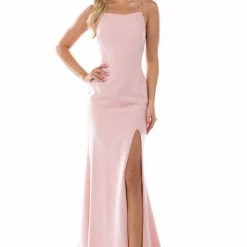 Discontinued Nina Canacci 6547 Long Fitted Prom Dress Evening Gown Slit Backless Corset Corset Dresses