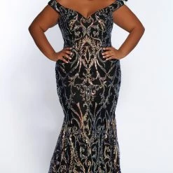 Sydney Mermaid Dresses Tease Prom TE2105 Prom Dress Off The Shoulder Mermaid Plus Sized TE 2105