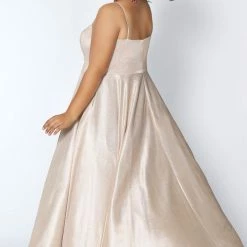 In Stock Long Sleeve Dresses Tease Prom 2014 Wild Honey Size 14 A Line Prom Dress Plus Sized Satin