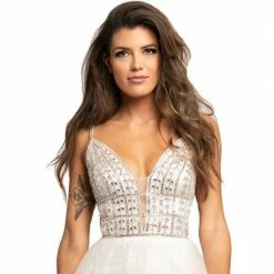 In Stock Ballgown Dresses Johnathan Kayne 2000 A Line Glitter Prom Dress Formal Pink Gown Size 2