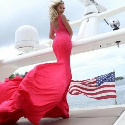 Johnathan Kayne 9213 Crystal Embellished Long Fitted Prom Dress Evening Gown