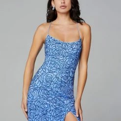 Sequin Dresses Primavera Couture 3638 Long Fitted Floral Beaded Prom Dress Backless Formal Corset