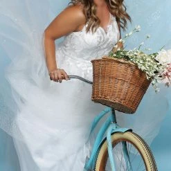 Sydney's Closet SC5243 V Neckline A Line Wedding Dress Plus Sized Sequin Tulle SC 5243 Celine