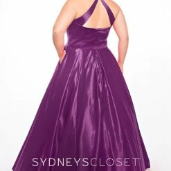 Discontinued Sydneys Closet SC 7293 Scoop Neckline Open Back A Line Prom Dress Satin Long Formal Long Sleeve Dresses 21 Discontinued Sydneys Closet SC 7293 Scoop Neckline Open Back A Line Prom Dress Satin Long Formal Long Sleeve Dresses