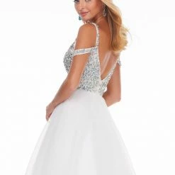 Ashleylauren Ashley Lauren 1991 Off Shoulder Pageant Dress Crystal Bustier With Organza Skirt Ballgown Dresses