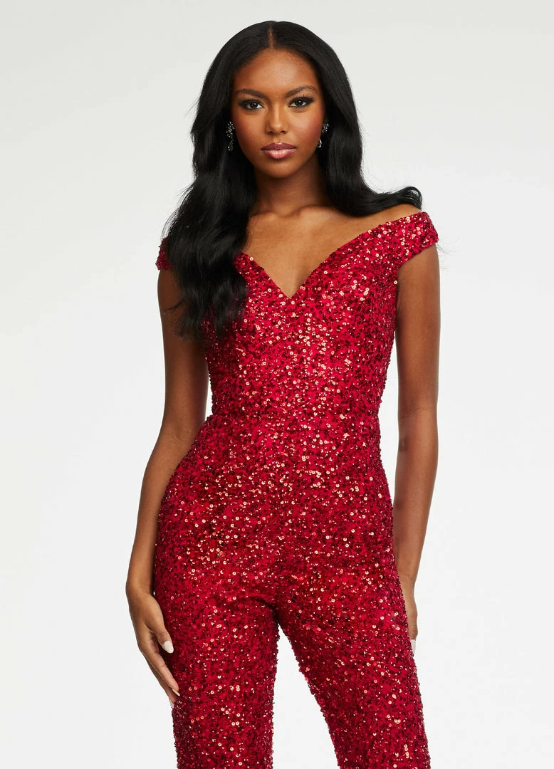 Ashleylauren Ashley Lauren 11175 Off The Shoulder Sequin Jumpsuit Pageant Wear Jumpsuits & Rompers 13 Ashleylauren Ashley Lauren 11175 Off The Shoulder Sequin Jumpsuit Pageant Wear Jumpsuits & Rompers