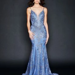 Nina Canacci 9127 Long Mermaid Prom Pageant Gown
