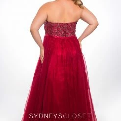 Discontinued Sydneys Closet SC 7297 High Neckline Tulle Prom Dress Ball Gown Sequins Tulle Formal Ballgown Dresses 10 Discontinued Sydneys Closet SC 7297 High Neckline Tulle Prom Dress Ball Gown Sequins Tulle Formal Ballgown Dresses