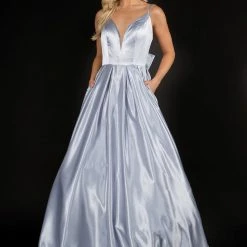 In Stock Nina Canacci 6549 Size 6 Ivory Satin Bow In Back A Line Wedding Dress Bridal Gown